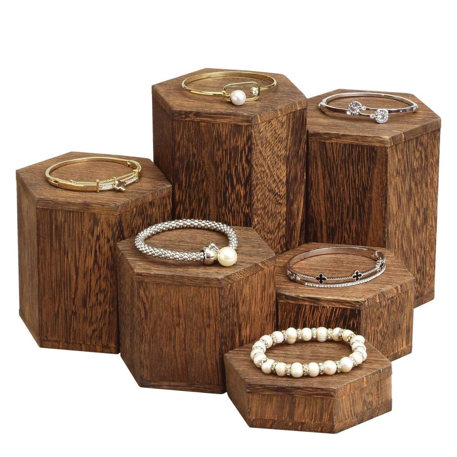 6 Pieces Hexagonal Display Blo - đánh giá và giá Display Risers Set